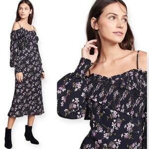 La Maison Talulah Chaleur Midi Dress In Violet Print size small